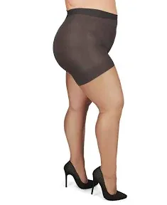 MeMoi Plus Size Curvy Ultra Sheer Control Top Pantyhose