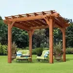 Backyard Discovery 12&#039; by 10&#039; Cedar Wood Pergola 6214