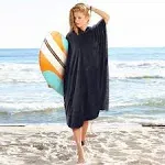 Catalonia Surf Poncho Changing Towel Robe for Adults Men Women,Hooded Wetsuit Change Poncho for Surfing