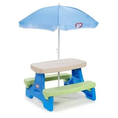 Little Tikes Easy Store Jr. Picnic Table with Umbrella