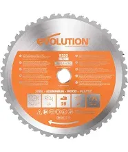 Evolution Power Tools R255TCT Saw Blade 10 in. Multipurpose Carbide Dry Cut