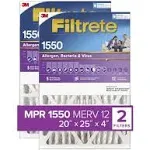 Filtrete 20x25x4slimfit, AC Furnace Air Filter, MPR 1550 Dp, Healthy Living Deep