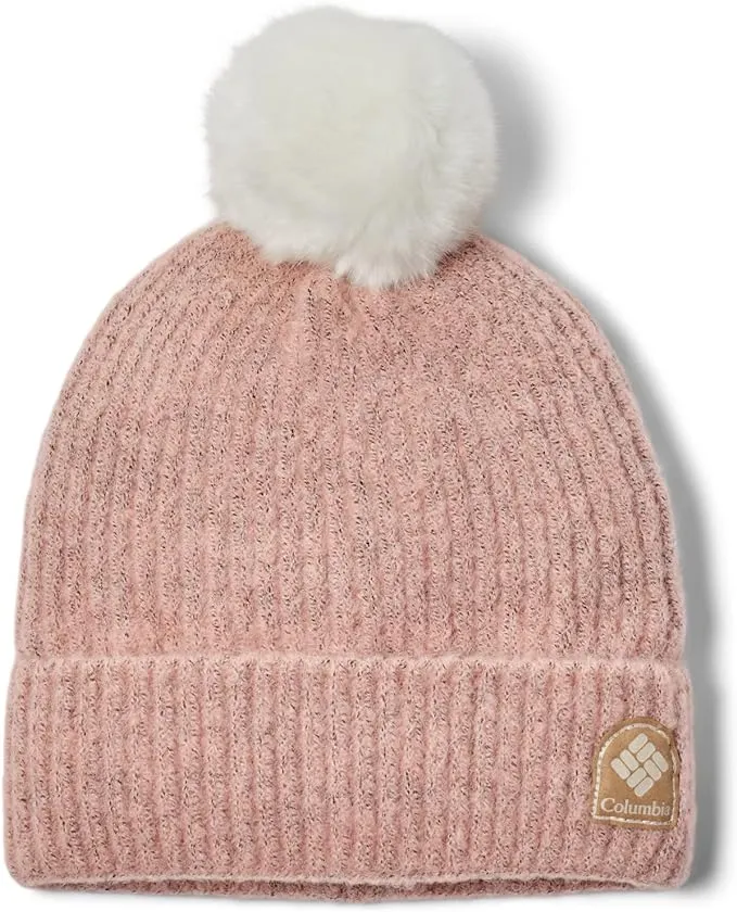 Columbia 186210 Winter Blur Pom Pom Beanie - Chalk - One Size Fits Most