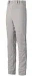 Mizuno Men's Premier Pro Piped Baseball Pant G2, Grey/Navy / M