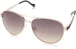 Jessica Simpson J5702 GLDOX Women's Aviator Sunglasses Gold / Mirrored