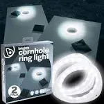  LED Cornhole Board Ring Lights, 2-Pack - 48-Hour Battery Life - White