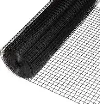 Fencer Wire 16 Gauge Black Vinyl Coated Welded Wire Mesh 1 inch by 1 inch for Home and