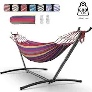 Gyroor Hammock with Adjustable Stand- Stylish Bed and 600lb Capacity