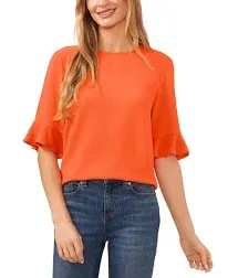 CeCe Women's Ruffle Cuff Blouse