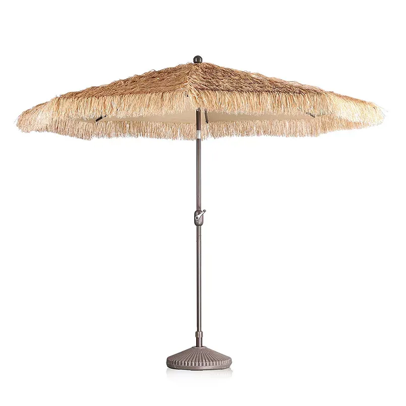 Aoodor 10FT Patio Umbrella Thatch Outdoor Umbrella