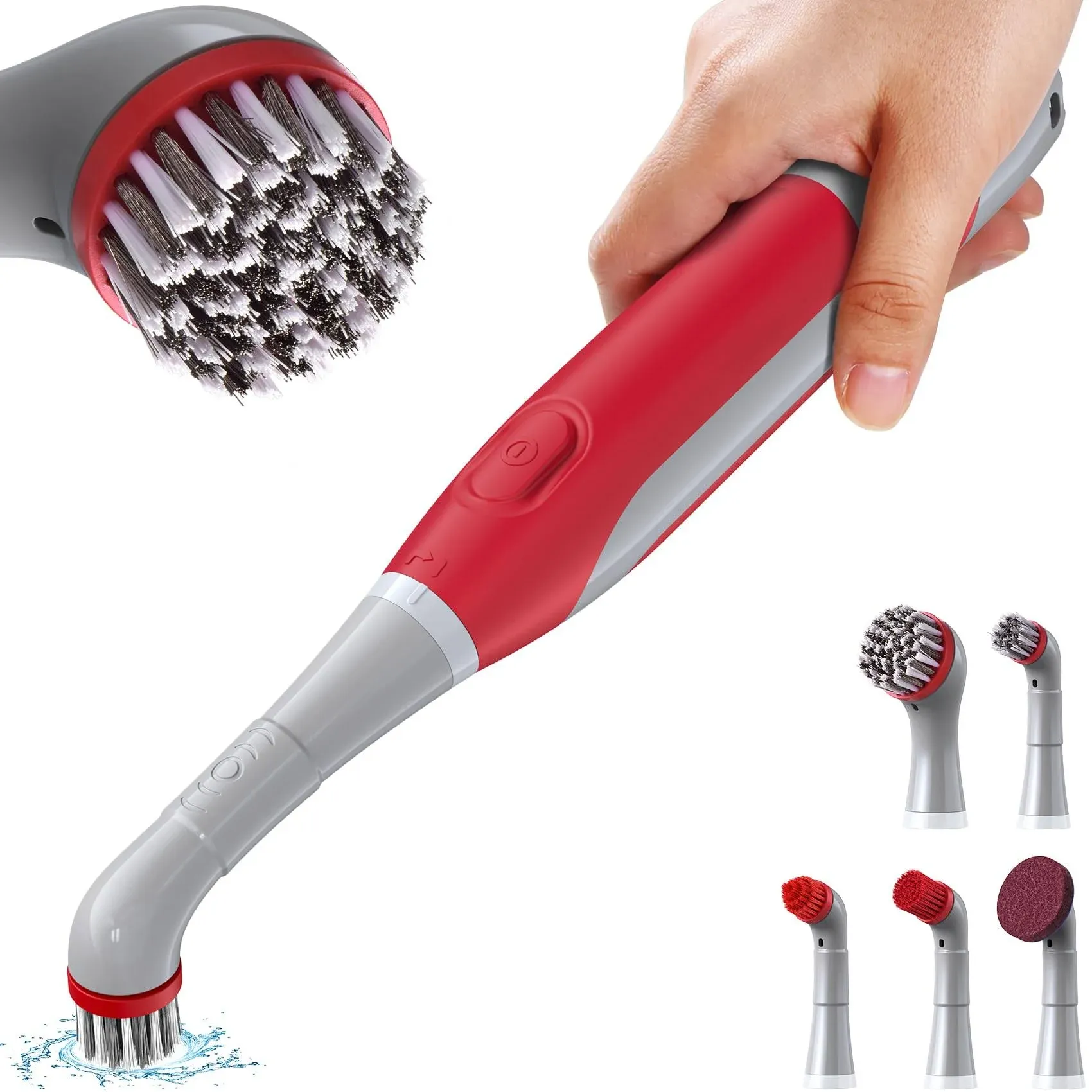 Sweepulire Electric Grout Cleaning Brush, Battery Operated Power Scrubber with U