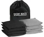 SPORT BEATS Cornhole Bags Set of 8 Regulation Weight & Size Corn Hole Bags Bean Bags for Cornhole Game Includes Carry Case