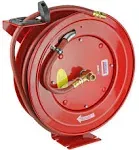 Lincoln 83753 Value Series Air and Water 50 Foot x 3/8 Inch Retractable Hose Reel, 1/4 Inch NPT Fitting, Slotted Mounting Base, 5-position Adjustable Outlet Arm