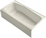 Kohler K-716-96 Villager 60" x 30" Alcove Bath with Integral Apron and Right-Hand Drain Biscuit