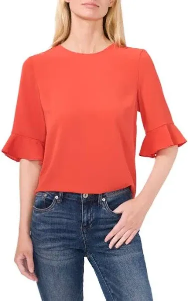 CeCe Women's Ruffle Cuff Blouse