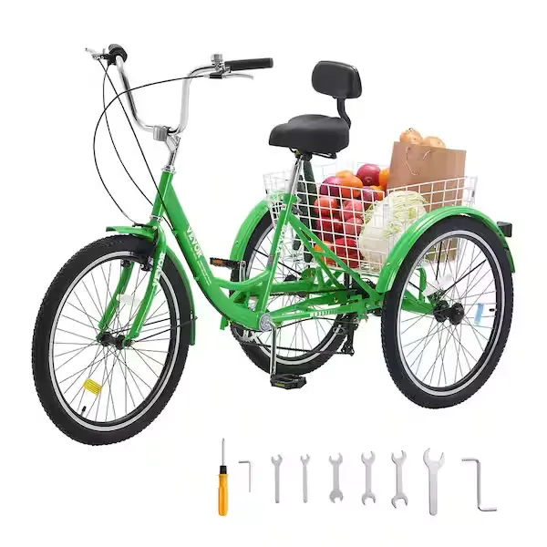 VEVOR Adult Tricycles Bike Three-Wheeled Bicycles 3 Wheel Bikes Trikes FZDKRLSLCTG2