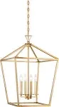 Savoy House Townsend 4-Light Pendant, Warm Brass