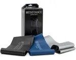 THERABAND Resistance Bands Set, Blue/Black/Sil<wbr/>ver - Super Advanced Set 