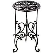 Sungmor Heavy Duty Cast Iron Potted Plant Stand,19.3-Inch 1 Tier Metal Planter Rack,Decorative Flower Pot Holder,Vintage & Rustic Style Indoor Outdoor Garden Pots Container Supports