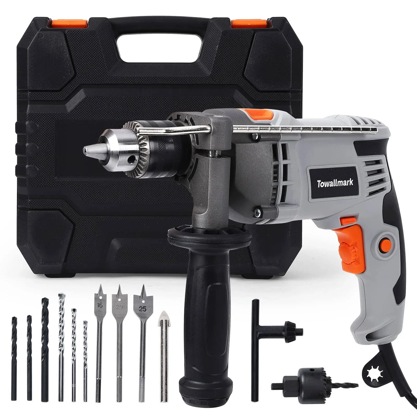 Towallmark 7.5-Amp Hammer Drill with Aluminum Alloy Housing, 1/2-Inch Corded ...