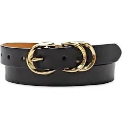 Cole Haan Women's Sculptured Harness Buckle Belt