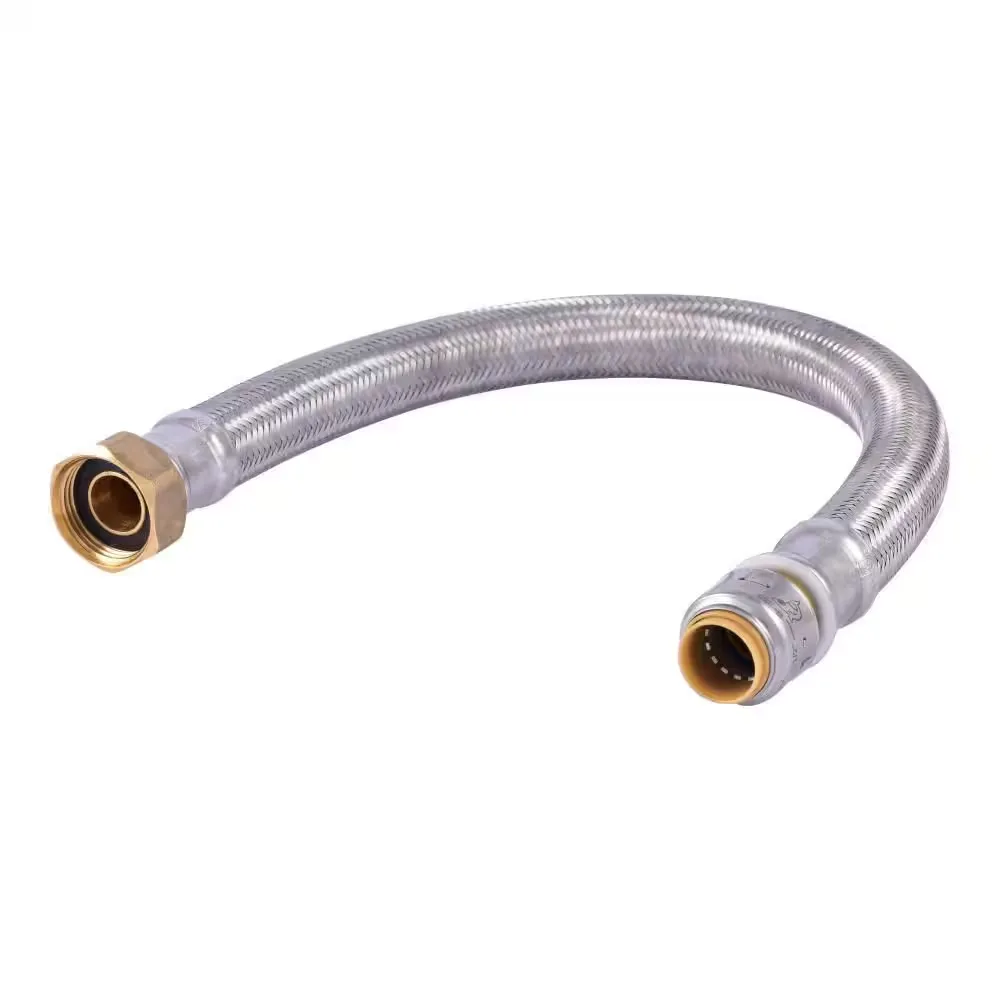 Sharkbite - UR3068FX24 - 1/2 in. Push Fit x 3/4 in. D FIP 24 in. Stainless Steel Supply Line