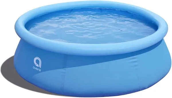 JLeisure 8-ft x 8-ft x 25-in Inflatable Top Ring Round Above-Ground Pool