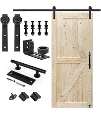 American Style Hanging Modern Wood Door Sliding Hardware Kit  Barn Door with Accessories