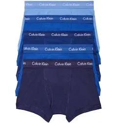 Calvin Klein Men&#039;s Pure Cotton Stretch 5 Pack Trunks Multiple Colors SIZE LARGE