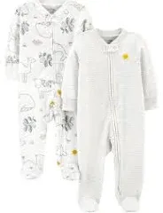 Simple Joys by Carter's Baby 2-Way Zip Thermal Footed Sleep and Play