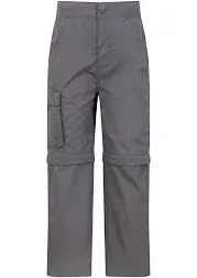 Mountain Warehouse Boys Active Kids Black Zip Off Convertible Trousers Size 4