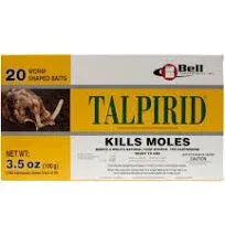 Talpirid Kills Moles - Where to buy Talpirid Kill Moles Bait Poison - 1 box (20 mole baits)