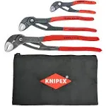 Knipex 3-Piece Cobra Set with Keeper Pouch