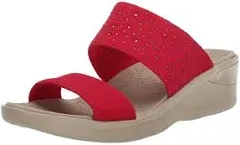 BZees Women's Sienna Bright Wedge Sandal