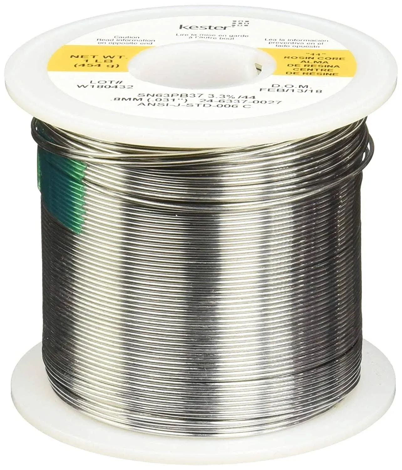 24-6337-0027 Solder Wire, 63/37 SN/PB, 183°C, 1LB