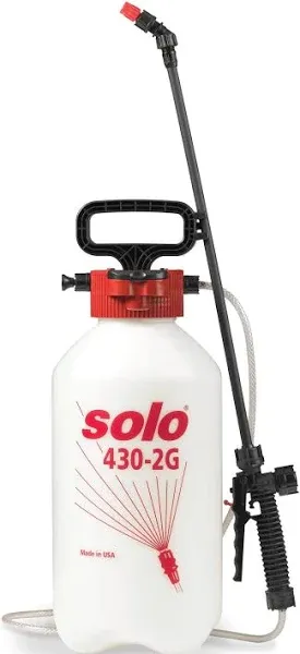 Solo 430-1G 1-Gallon Handheld Farm and Garden Sprayer, with Shut-off Valve and Unbreakable Wand, White