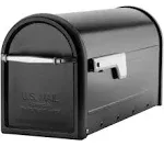 Architectural Mailboxes Chadwick Black, Medium, Steel, Post Mount Mailbox