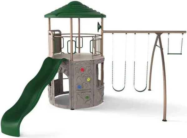 Lifetime Adventure Tower Swing Set With Spider Swing