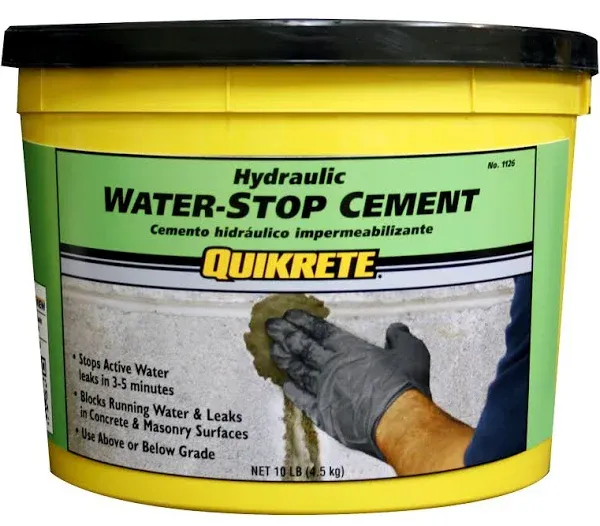 Hydraulic Water Stop Cement Concrete Repair Caulk Sealant10 lb. Pound Supplies