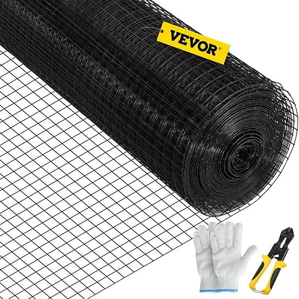 1&#034;x1&#034; 16 Gauge 24&#034;x50&#039; Welded Wire Fence Vinyl Coated Chicken Rabbit Mesh