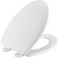 Bemis 1500TTT 000 Toilet Seat will Never Loosen and 1 Pack Elongated, White 