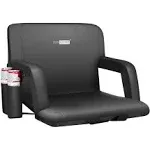 1/2x Stadium Seat Bleachers Reclining Chair Portable Padded Cushion Back Armrest  | eBay