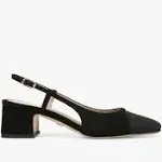 Sam Edelman Women's Tarra Block Heel Slingback Pumps - Black - Size 5