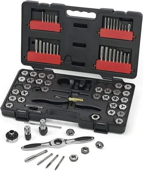 GEARWRENCH 77 Piece SAE/Metric Ratcheting Tap and Die Set -3887 77 PC