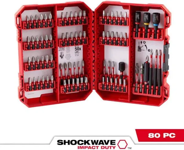 Fits Milwaukee Tool 48-32-4094 80 Pc. Shockwave Impact Duty Driver Bit Set