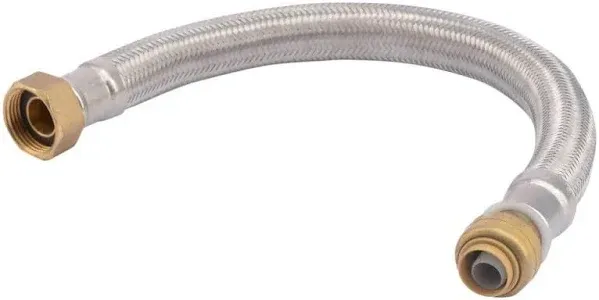 Cash Acme U3088FLEX15 15-inch Water Heater Connector, 3/4" Sharkbite  x 3/4" FIP, Braided Stainless Steel