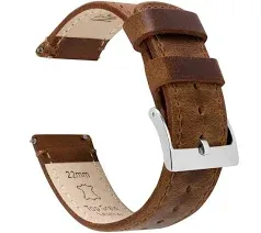 Weathered Brown Leather Quick Release | BARTON Watch Bands