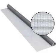 PHIFER Replacement Screen: Fiberglass, Gray, 18 x 16 Mesh Size, 3 ft Wd, 7 ft Lg, 0.011 in Wire Dia