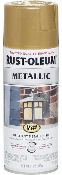 Rust-Oleum Stops Rust 11 Oz. Metallic Satin Spray Paint, Gold Rush