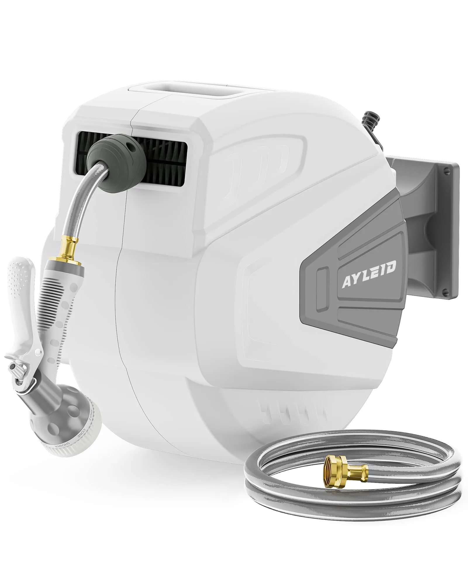 Ayleid 1/2 in x 100 ft Wall Mounted Garden Hose Reel